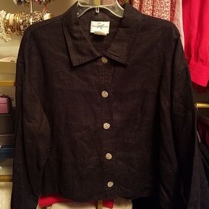 🛍👠Studio Ease Black Linen Jacket